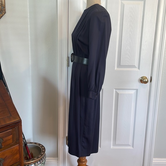 Vintage dress navy blue petite size 10 - Picture 7 of 13